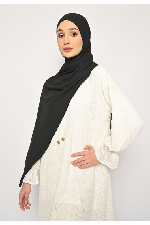 Pasmina Saina Lasercut Black